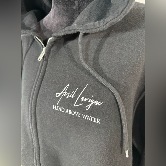 Avril Lavigne Head Above Water Hoodie XL | Tour Album Merch Black Zip Up - Picture 4 of 6